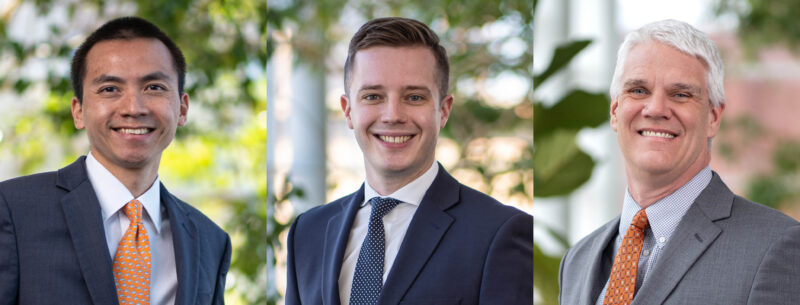 <p>Austin Doan (left), Storm Larson (middle), and Mike Wieber (right) were recently named partners at the firm.</p>