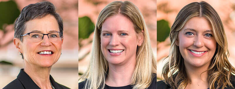 <p><em>Virginia Bartelt (left), Lindsey Cobbe (middle), and Ashley Hacker (right)</em></p>